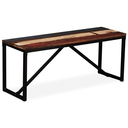 Bench solid reclaimed wood - bench,